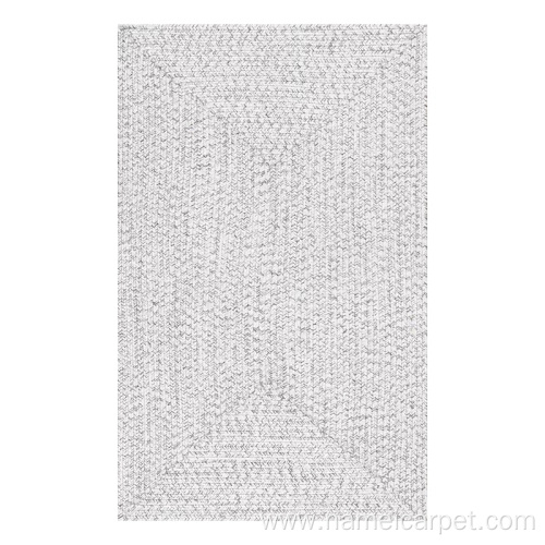 white colour polypropylene pp braided indoor outdoor rugs